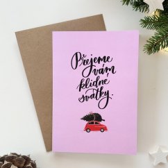 Be Nice EKO vánoční přání Anglická pohádka autíčko