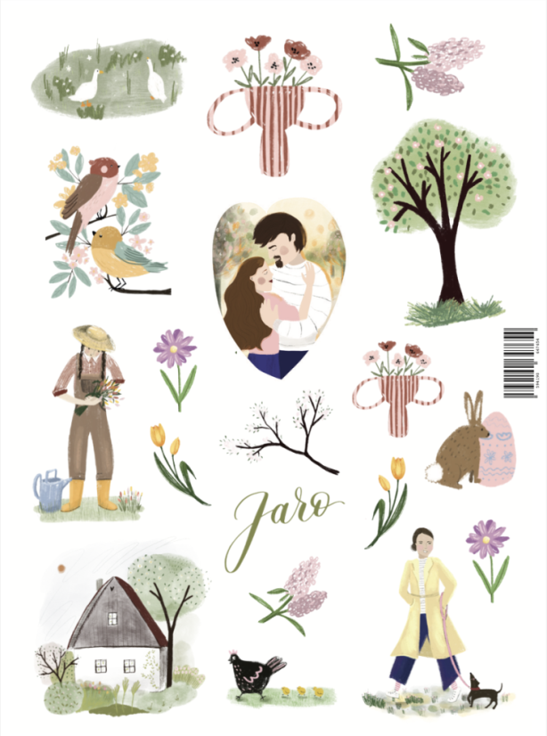 Be Nice stickers - Spring