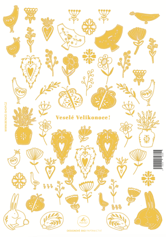Velikonoční samolepky - 3+1 zdarma