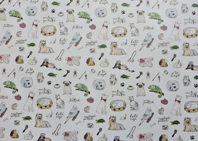 Be Nice wrapping paper - Pets - Size: 68 x 47 cm