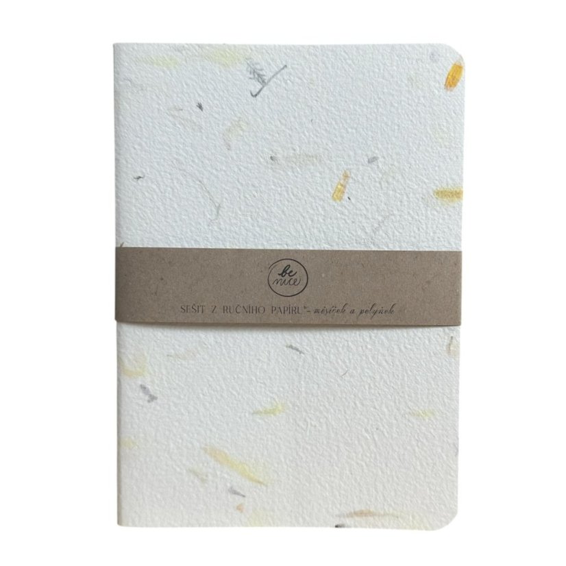 Be Nice eco notebook made from handmade paper – calendula and wormwood