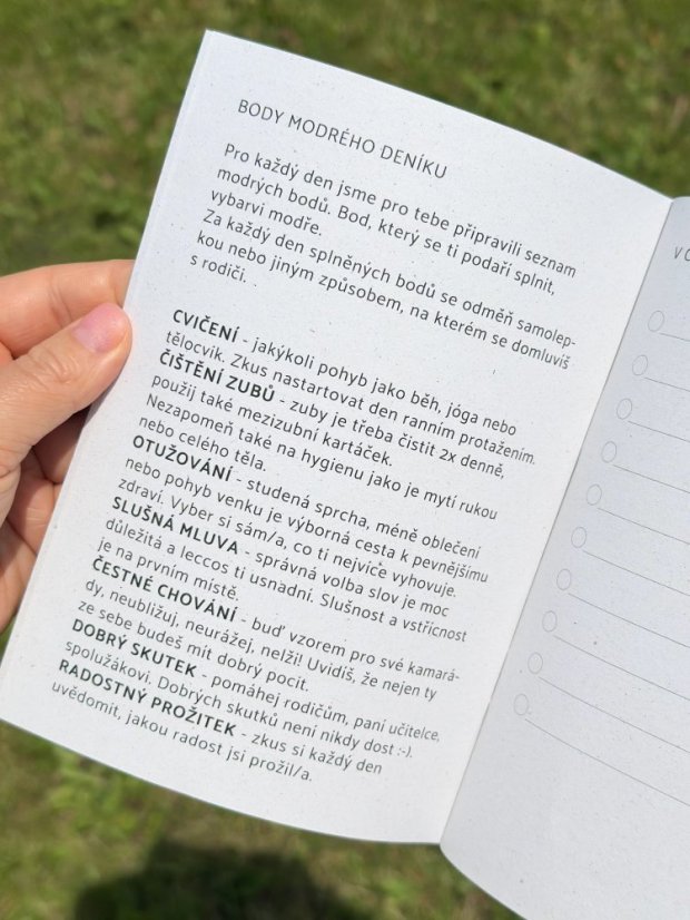 Be Nice EKO Modrý deník pro děti