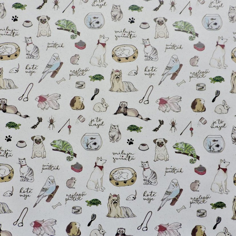 Be Nice wrapping paper - Pets - Size: 68 x 47 cm
