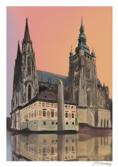 Be Nice ECO poster Prague secrets St. Vitus Cathedral A4 and A5