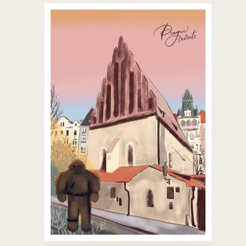 Be Nice ECO postcard Prague secrets Golem