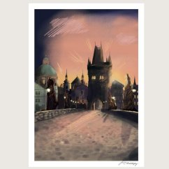 Be Nice ECO poster Prague secrets Charles Bridge A4 a A5