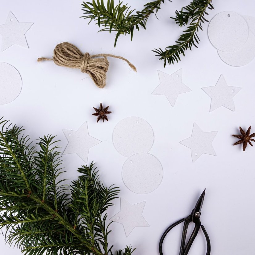Be Nice ECO Christmas paper decorations without motive - bright
