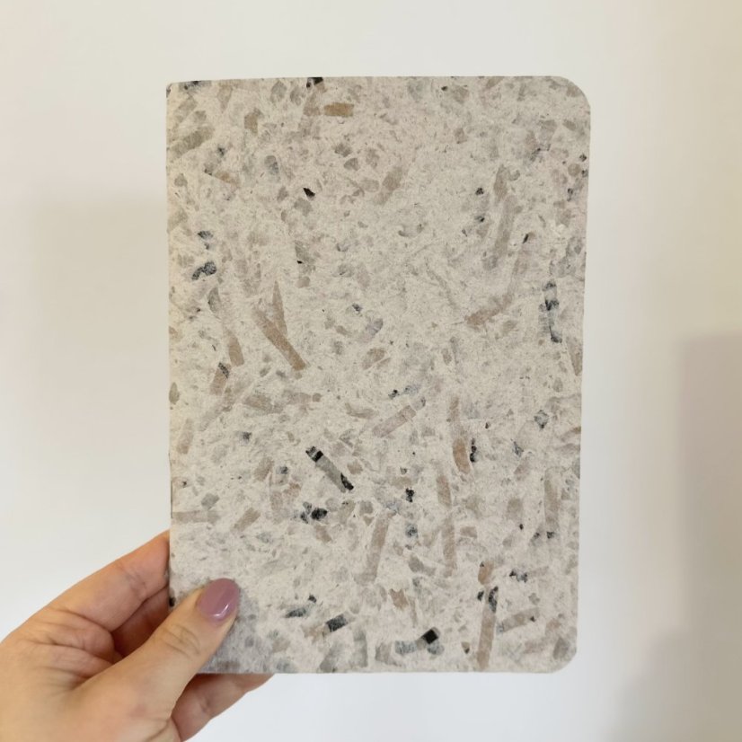 Be Nice eco notebook, brown, handmade paper – upcycling