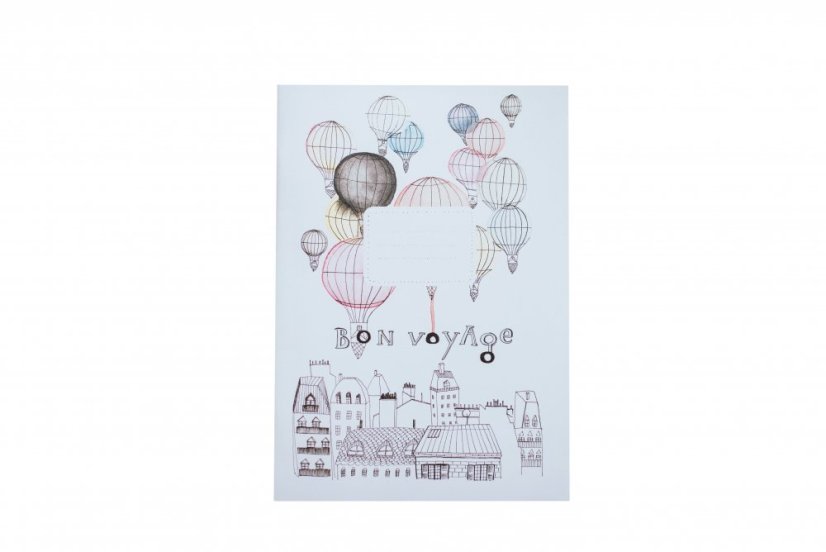 Be Nice School Ecological Notebook - A4 Lined, No. 424 - Design of notebook: Bon voyage