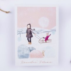 Be Nice EKO pohled Nebeská procházka růžový 1 ks