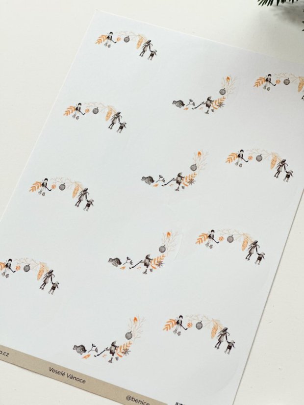 Be Nice Christmas Self-adhesive Gift Tags – Natural