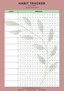 PDF Habit tracker Be Nice - SOBĚ
