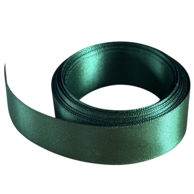 Satin ribbon 5 m - green - Size: 4 cm