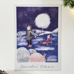 Be Nice ECO postcard Heavenly walk blue 1 pcs