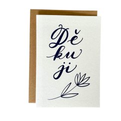 Be Nice card - Thank you blue