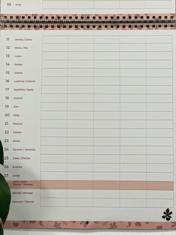 Be Nice EKO Rodinný nástěnný kalendář