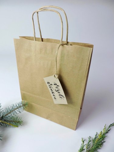 Be Nice Dárková taška s jmenovkou - Veselé Vánoce - Velikost tašek: Velká: 32x41 (š x v)