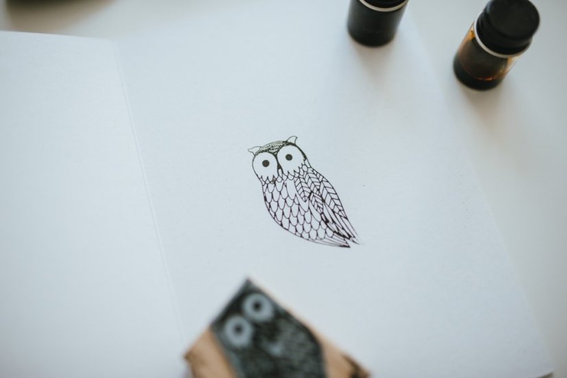 Be Nice stamp owl