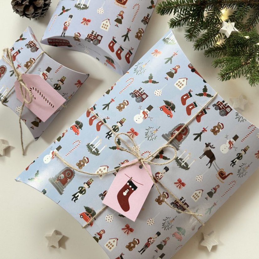 Be Nice ECO Christmas gift boxes blue - English Fairytale