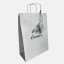Be Nice Gift bag with a name tag - Merry Christmas white