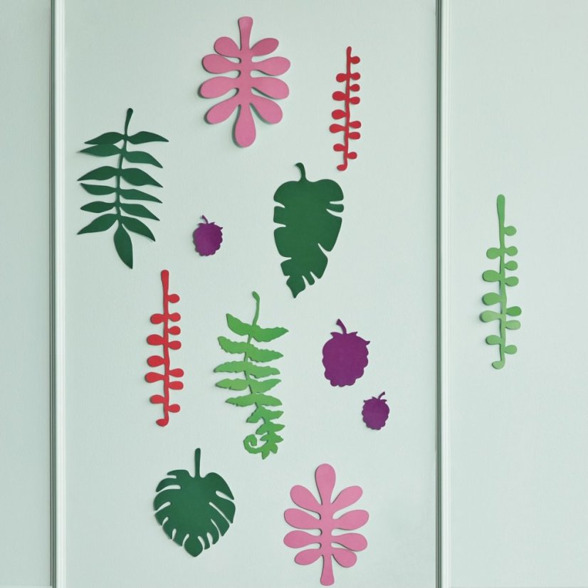 Tropické listy - kartonová dekorace