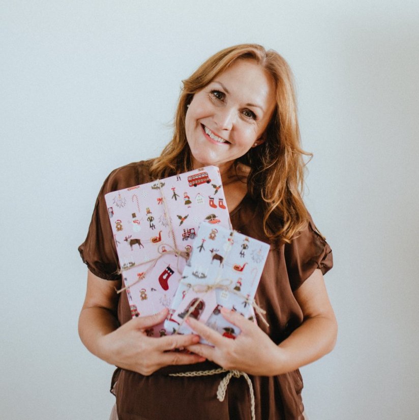 Be Nice ECO Christmas wrapping paper - English Fairytale blue