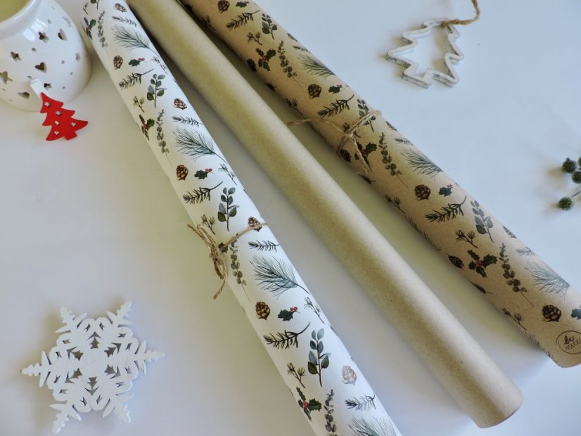 Be Nice ECO Set of Christmas wrapping paper - Pine 15 pcs