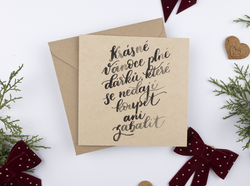 Be Nice EKO vánoční přání Krásné Vánoce plné dárků