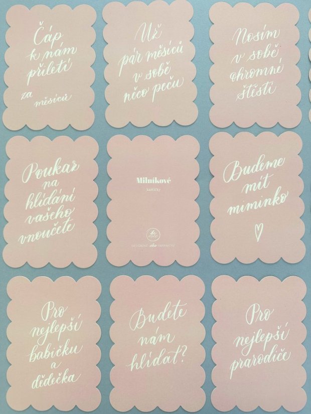 Be Nice ECO Pregnant and Baby Milestone Cards pink