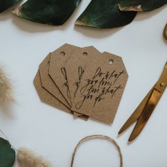 Be Nice Gift Tags – Brown Script