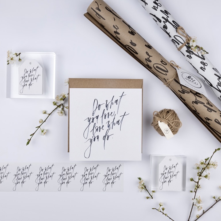 Be Nice Gift Wrapping Set – Calligraphy